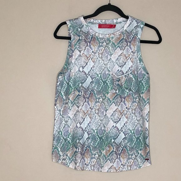 SOLD n:Philanthropy Teal Snake Noir Tank - Picture 4 of 9